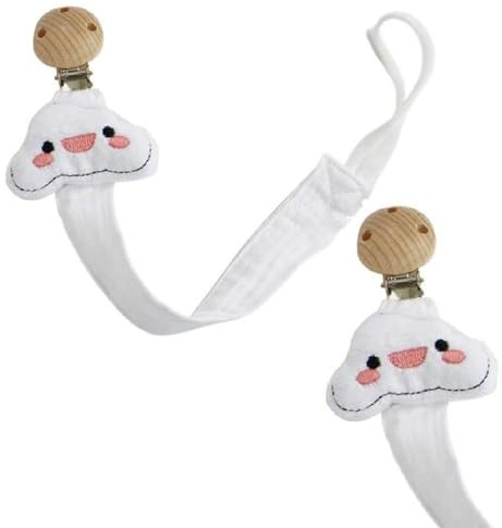 2Pcs Baby Schnullerkette Beißringe, Schnullerhalter Der Schnuller Der Ketten, Tierformen, Kleinkind Zahnen-Ringe, Anti-Lost, Gag-Riemen Mit Soother Für Babys-Spielzeug, Neugeborene Duschvorräte