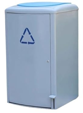 SDA287MZ Outdoor 120L Outdoor Public Areas Trash Can Foot-operated with Lid Metal Rubbish Bin Outside Bin