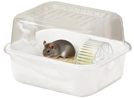 Igelkäfig, Hamsterkäfig aus Acryl – interaktiver Lebensraum für Rennmäuse, Mäuse, Chinchillas, drinnen und draußen, Ruhe und Spiel