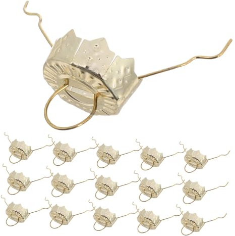 Beatifufu 100 Stück Runde Christbaumkugelkappen Kunststoff Ersatz Weihnachtsdekoration Selbstgemacht Metallkappen Für Weihnachtsbaumfest Atmosphäre