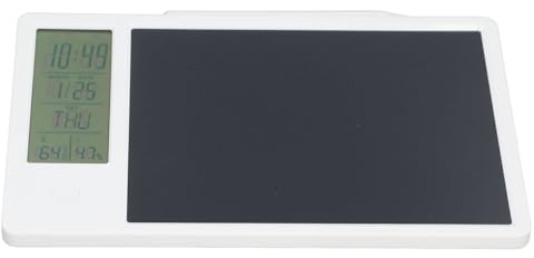 EMUKOEP Bloc-Notes électronique, Tableau D'écriture LCD avec Calendrier Numérique, Bloc-Notes Compact pour Notes et Dessins, Tablette D'écriture écologique et Réutilisable pour la Maison (Blanche)