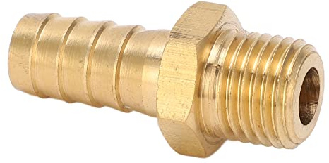 AOWINHIT Connecteur barbelé en Laiton Haute Performance Durable, Raccord de Tuyau Droit pour Tuyau de Carburant, Tube de Gaz 7/16 M14 X 1,5, Taille de Filetage Universelle pour l