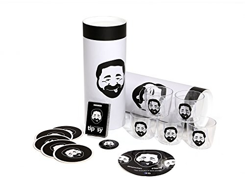 DENKRIESEN tippsy Tube Geschenkset – Kult-Trinkspiel auf Englisch | In XL-Tube mit Bechern & Bierdeckeln | Perfekt für Partys & Festivals