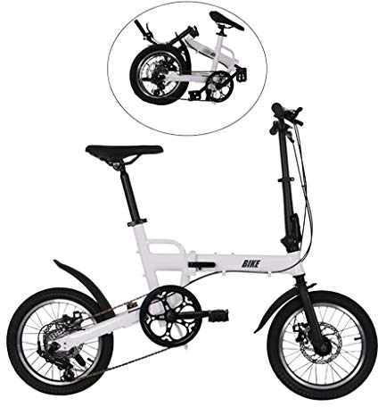 TYXTYX 16-Zoll Klapp Fahrrad Faltrad, leichtes Mini-Faltrad, kleines tragbares City-Falt-Mini-Kompaktfahrrad, erwachsenes weibliches Faltrad-Studentenauto