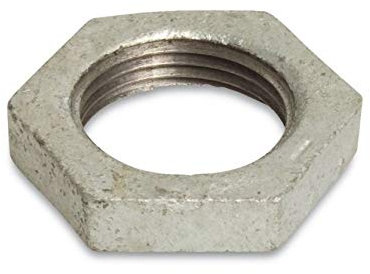 Gewindefitting Temperguss Gegenmutter mit Vertiefung 1 IG