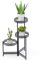 unho supporto per piante in metallo 3 livelli, Stand Fiore Scaffale a Scala porta piante da interno piedistallo piante porta orchidee da interno Portavasi da giardino 3 piani Pieghevole 51x70cm