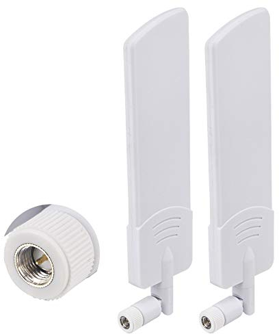 YILIANDUO 600-4900MHz 5G Antenne 8dBi Omnidirektionale Antenne SMA Stecker Weiße Antenne für 5G WLAN Router WLAN Router WLAN Empfang Langstreckenempfänger 2er-Pack