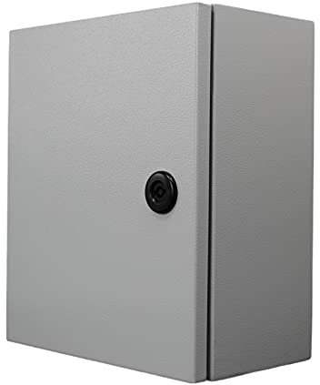 CP - Schaltschrank Metall IP54 inkl. verzinkte Montageplatte Wandmontage mit umlaufend eingeschäumte Spezial Dichtung (25x30x15cm)