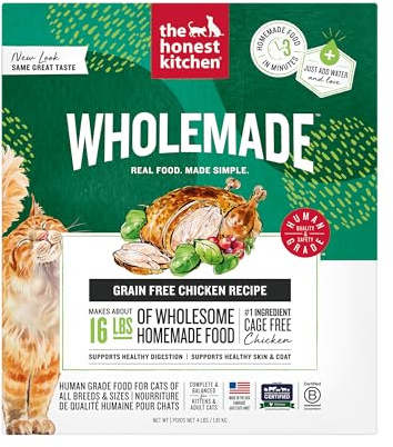 The Honest Kitchen Human Grade Dehydrated Grain Free Chicken Cat Food 4 Pound (Pack of 1)