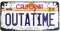 Outatime License Plate Memorabilia, Stamped Car Plate Replica, Movie Prop Vanity Number Tag, 12x6 inch