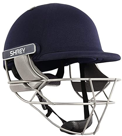 Shrey Pro Guard Air Cricket-Helm aus Edelstahl, mit Netztasche, 4 runde Männer, Größe M