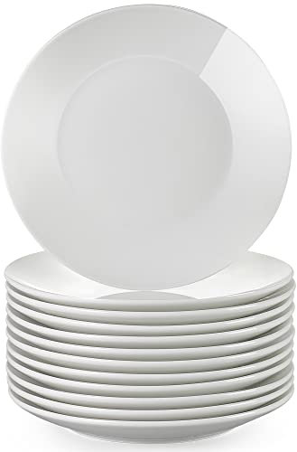 LOVECASA, Série Sweet, Assiette à Dessert en Porcelaine, 12 Pièces, 21 cm, Assiette Couleur Pure