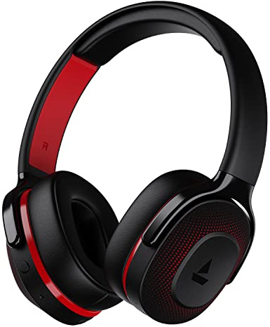 boAt Rockerz 425 Bluetooth-Over-Ear-Kopfhörer mit kabellos schaltbarem Mikrofon-Sound, Beast-Modus für Gaming, Enx Tech, ASAP-Aufladung, 25 Stunden Spielzeit, Bluetooth V5.2 (Active Black)