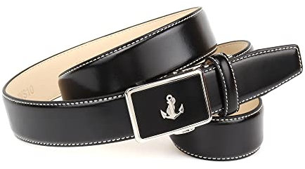 Anthoni Crown Herren Automatic Leather Belt G rtel, Schwarz, 105 EU