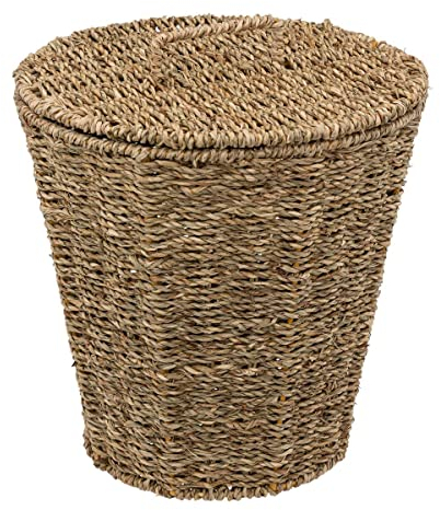 Five - Poubelle de salle de bain avec couvercle en Seagrass 9 L