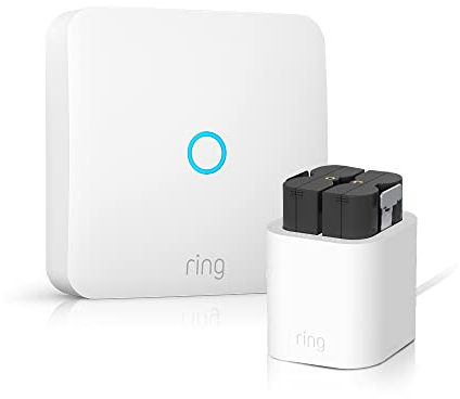 Ring Intercom, Batteria a sgancio rapido aggiuntiva e Stazione di ricarica di Amazon|Citofono migliorato, Sblocco da remoto, Verifica automatica, Montaggio fai-da-te (citofono compatibile necessario)