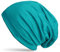 WANSSY® Damen Herren Unisex Uni Farbe Beanie Fashion schlicht ohne Muster Einheitshröße elastisch für M-XXL Kopfbedeckung Schutz vor der Sonne (Türkis)