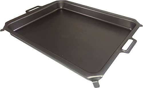 BSR-Grillen Emaillie-Pfanne für 4-flammigen Gasgrill | Grillpfanne | Wanne ca. 75 x 45 cm | 6 cm tief | massive Ausführung | ideal zum grillen und braten