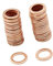 A ABSOPRO Cobre Arandela 7mm Interior Diámetro Plano Sellado Junta Anillo (Juego de 40)