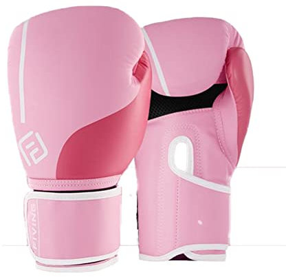 Guantoni da boxe, guanti da allenamento per donne e bambini, professionisti per adulti combattono Muay Thai Sparring Kickboxing, verdi, 226,8 g (rosa 283,5 g)
