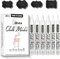 Chalk A licious 6x White Chalk Pens for Blackboards with 50 Black Labels - Liquid Chalk Markers - 2x(1mm,3mm,6mm) - Reversible Tips Bullet & Chisel