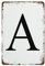 Letter Art Buchstabe A B C Wandkunst Schwarzer Simplistic Monogramm Kunstdruck 30,5 x 20,3 cm Home Bar Pub Shop Dekorationen Esszimmer Küche Kaffee Vintage Schild