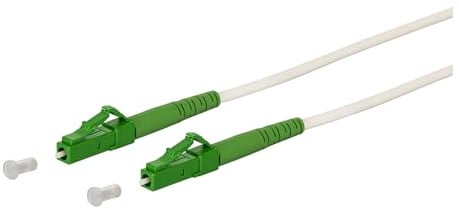METZ CONNECT OpDAT Patchkabel LC-S APC/LC-S APC OS2, weiß, 30,0 m