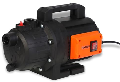 Bomba de jardín FUXTEC FX-GP2800 - Bomba de agua sumergible de 800W, máx. 3400 l/h, máx. 38 m de altura de elevación, 9 m de profundidad - también apta para piscinas.