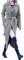 Navajo und Winter einfarbiger Gürtel mittellanger Windjacke Heizjacke (Grey, XL)