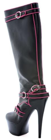 Tacchi Donna Tacchi Alti 15cm Moda Stivali Coscia Alta Nero Stivali Punta Rotonda-black||40