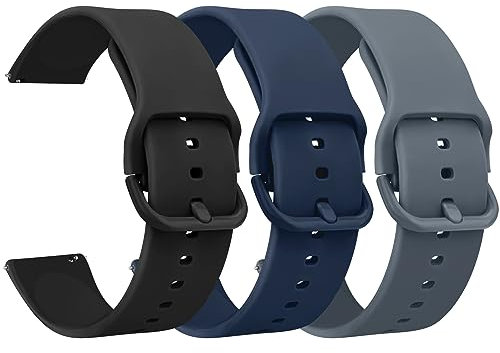 Mugust 3Piezas Correa para Xiaomi Mi Watch/Xiaomi Watch S1/Xiaomi Watch S1 Active/Xiaomi Mi Watch Color Sport Mujer Hombre,22mm Silicona Ajustable Pulseras de Repuesto para Xiaomi Mi Watch(3Pack A)