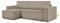 Konsimo Napi Ecksofa - Ecksofa mit Schlaffunktion und Bettkasten - Eckcouch mit Schlaffunktion - Sofa - Sofabezug Ecksofa L Form - Universal Eckcouch - 262 cm - Beige