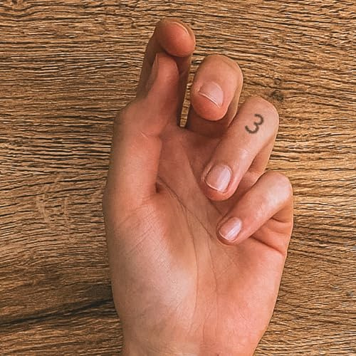 Inkster® Nummer 3 Tattoo | Temporäres Tattoo mit EU-Kosmetikzertifizierung | wasserfest + vegan | revolutionäres 2-Wochen-Tattoo | Fake Tattoos und Klebetattoos für Erwachsene