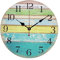 TOPBATHY Wooden Wall Clock Tiny Ladder Doll Peacock Fan Old Fashioned Fashion Wall Clock Gold Fish Decor Wall Hanging Clock Gourds Dried for Crafts Elegant Wall Clock Quartz Wall Bamboo