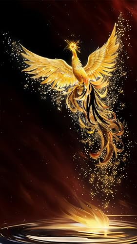 ZHUMUTO Diamond Painting Groß XXL Bilder Set Erwachsene,40x70 cm Phönix C,5D Diamant Painting Bilder Erwachsene mit Zubehör Stift Für Wohnzimmer Dekoration