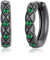 Schwarz Creolen 925 Sterling Silber Smaragd Ohrringe Schwarz Herren Ohrringe Punk Stil Minimalist Schmuck Geschenk für Damen Herren