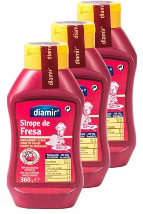 Lot 3x Coulis/sirop de fraise - Flacon 360g