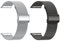ZOSKVEE Bracelets de Montre 22mm pour Montre Connectée P95, 2PCS Remplacement Bracelet (Milan ou Silicone), 6 Couleurs au Choix