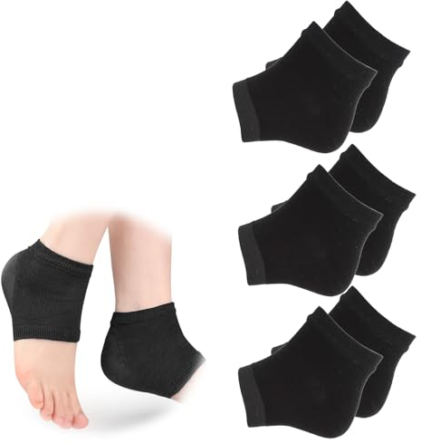Gel Fersensocken Silikon Feuchtigkeitsspendende Socken,Fersensocken Mit Rissiger Ferse Gel,Hydro fersensocken für Trockene Harte Gerissene Haut Comfy Day Nachtpflege Haut(3 Paar)
