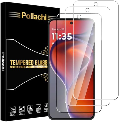 Pollachi [3 Pezzi Vetro Temperato per Motorola Moto G15/Motorola Moto G15 Power,Durezza 9H Anti Graffio,Anti-Impronte Senza Bolle,Pellicola Protettiva per Moto G15/G15 Power