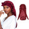 Satin Haarhaube Extra Lange Seiden Schlafhauben für Damen Verstellbar Satin Schlafmütze mit Elastisches Band Seiden Haarhaube zum Schlafen Haarhaube für Langes Lockiges Haar Zopf (Rot, 1Pcs)