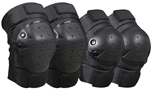 SIBOMTEX - 1 paio di ginocchiere e gomitiere per bicicletta, MTB, moto, equitazione, ginocchiere, protezioni protettive per sport all'aria aperta