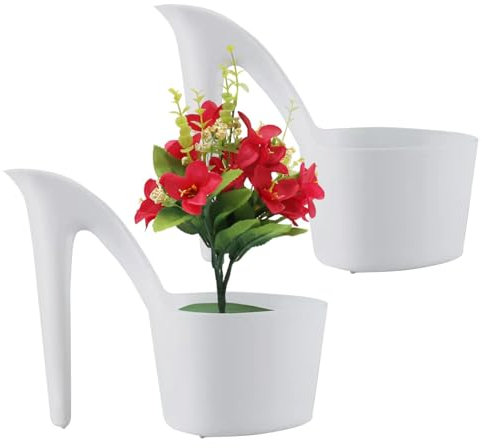 Decoración de macetas | Maceta de Flores pequeña con Forma de tacón Alto, macetero Floral, Maceta de Cactus Creativa con Forma de Zapato para Mujer, Decorativa para Patio, Escritorio
