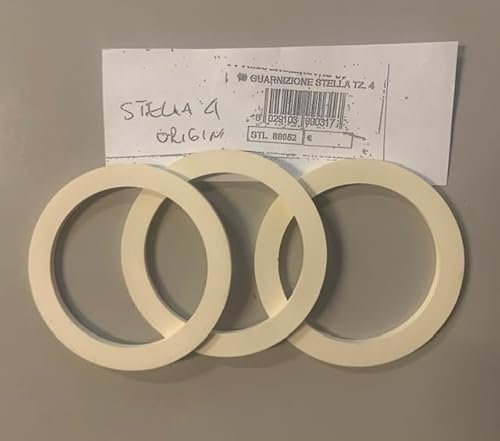 Generico Set 3 guarnizioni in gomma, ricambio originae per caffettiera Stella da 4 tazze