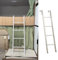 Hochbett Leiter Ersatz für Freistehende Etagenbettleiter für Wohnmobile, Weiße Etagenbettleiter für Zuhause/Wohnmobilleiter mit Haken, Kurze Lange Metallstufen-Dachbodenleiter, 116 cm – 185 cm(130cm/