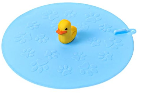 Qianyu Bathtub Drain Cover Tub Stopper Cute Silicone Flat Floor Drain Cover Hair Catcher Bath Stopper for Shower Floor Kitchen Bathroom and Laundry