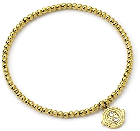 Harry Potter Bracelet en acier inoxydable avec perles dorées, taille unique, Acier inoxydable, Pas de gemme