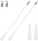 Mabor 2 Pcs White Fiberglass Blind Wand Vertical Stick Blind Wand Replacement with Hook and Handle for Window Opener Accessory
