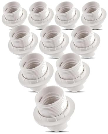 LeClubLED Douille E27 blanche thermoplastique - Lot de 10