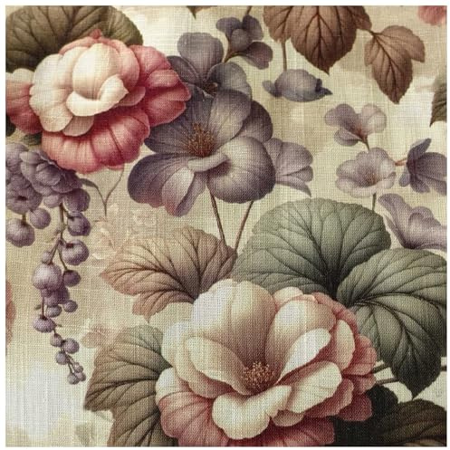 Viskose Leinen Stoff Floral ab 0,5m x 1,43m Kleiderstoff Dekostoff Sommer Motivwahl